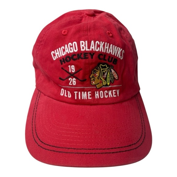 Old Time Hockey Adjustable Men’s Ref Chicago Blackhawks Hockey Club Hat - Picture 1 of 8